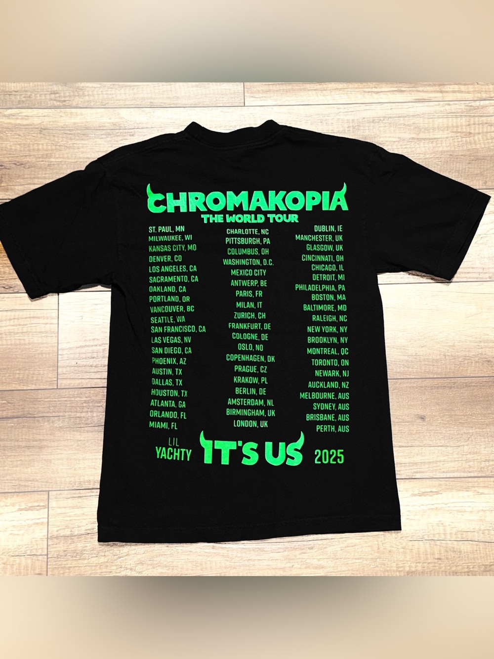 Lil Yachty x Tyler the Creator Chromakopia Official Tour Merch T Shirt Adult S